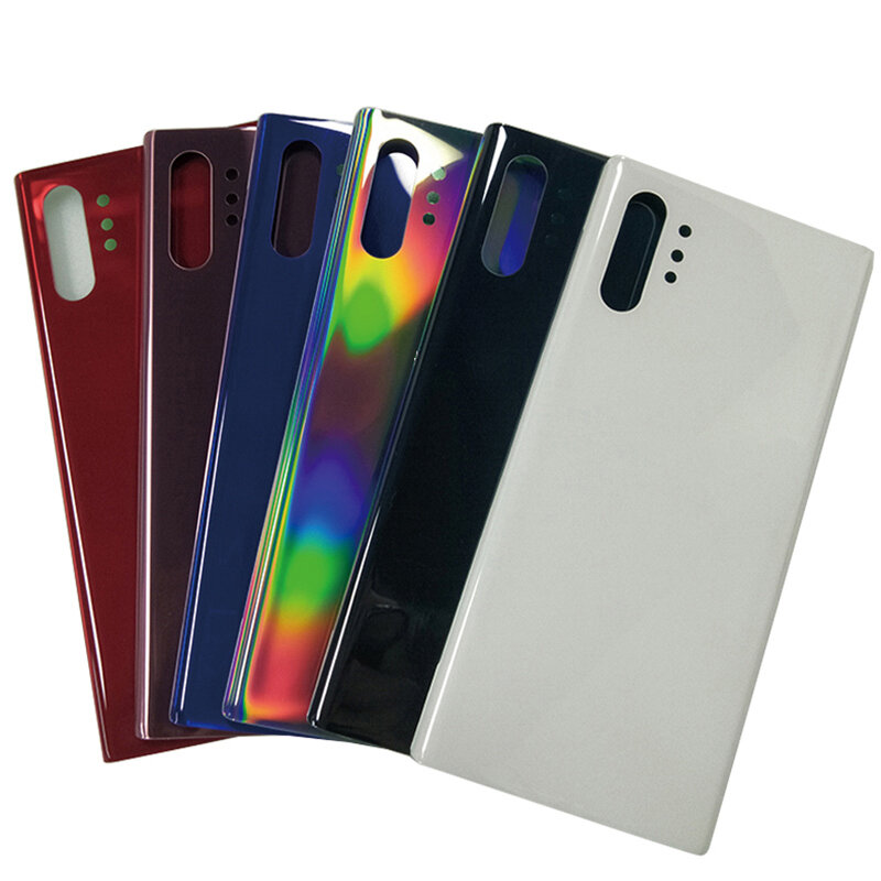 Do SAMSUNG Galaxy Note10 szklana obudowa do Galaxy Note 10 Plus 10 + N975F baterii N970 tylna pokrywa + klej