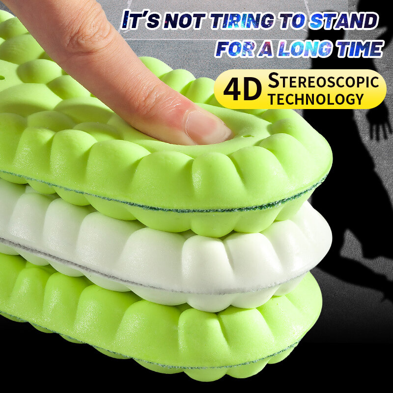 Sportowe wkładki 4D lateks Super miękka wysoka elastyczność wkładki do butów anty-ból dezodorant poduszka sklepienie łukowe wkładki do biegania wkładka do stóp