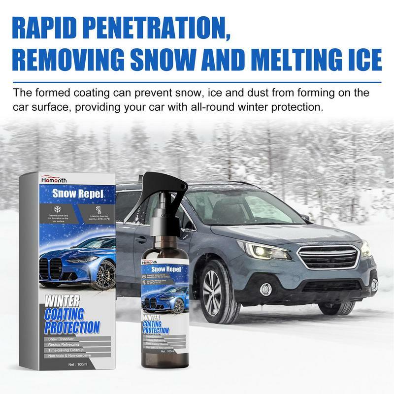 Windshield Ice Melting Spray for Car Windows Instantly Clears Mirrors and Defrosts Key Locks Ensuring Quick Winter Readiness