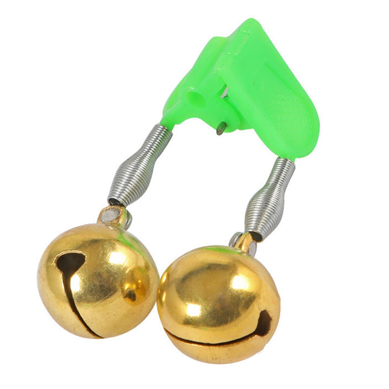 1 X Screw Bell Spring Plastic Clip Metal Fish Bell Fishing Alarm Double-Ring Bells Crisp Sound For Sea Lake Fishing Competitions