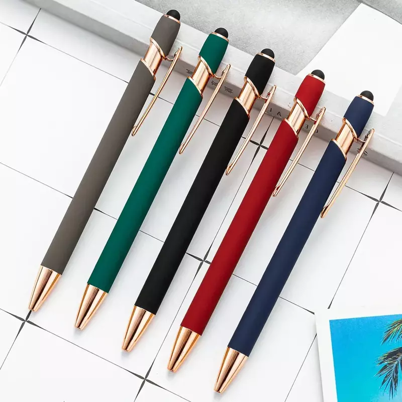 1 Piece Stationery Office School Supplies Press Touch Screen Ballpoint Pen Cute Metal Pens
