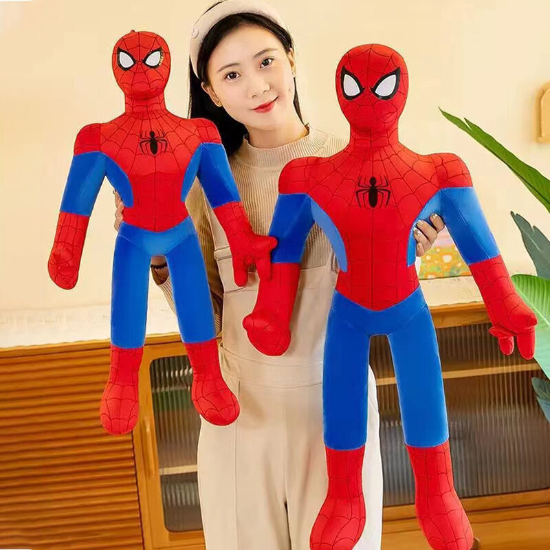 40-120CM New Disney Spider-Man Toy Anime Doll Cool supereroi Cartoon farcito Peter Parker Companion regalo di compleanno per bambini