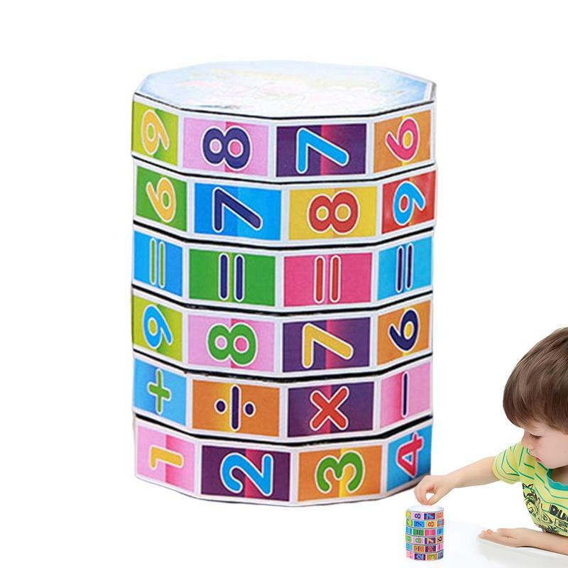 Montessori matemática brinquedos cálculo quebra-cabeça destacável coluna cubo adicionar subtrair multiplicar e dividir exercícios suprimentos de sala de aula