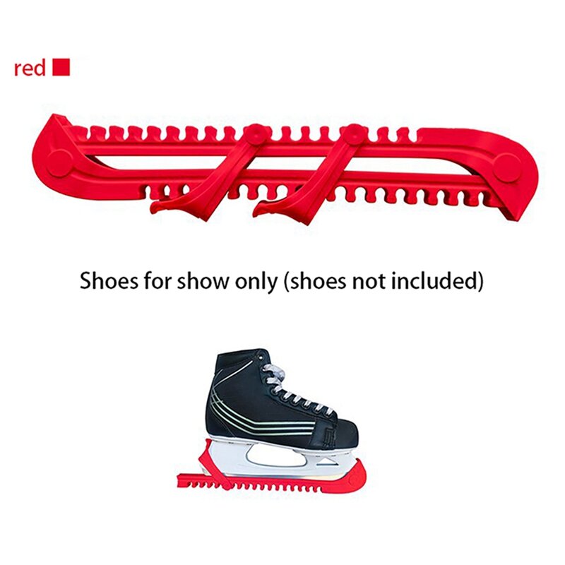 ปลอกหุ้มใบมีดสำหรับป้องกันรองเท้าสเก็ตน้ำแข็ง1คู่ปลอกหุ้มใบมีดสำหรับป้องกันที่ใช้งานได้จริงปรับได้