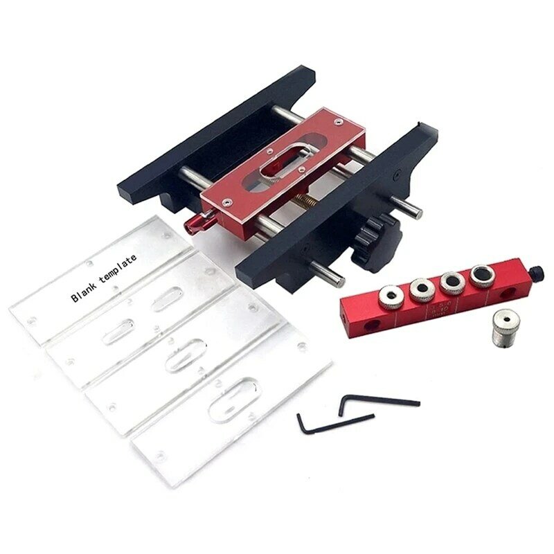 2 In 1 Mortise Tenon Jig Pocket Hole Jig Woodworking Self Center Dowel Jig Hole Locator Fit For Loose Tenon Woodworking