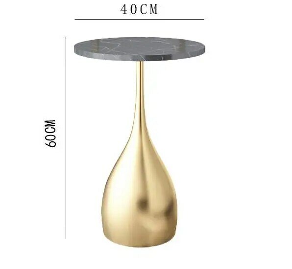 القهوة الجداول ความคิดสร้างสรรค์กาแฟขนาดเล็กห้องนั่งเล่นโซฟารอบตารางด้านข้างตารางข้างเตียง Marble มุมตาราง Nano Gold
