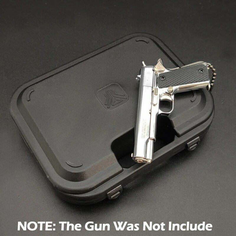 1pcs new Empty Black Plastic Box for Keychain Glock 17 Desert Eagle Gun Model