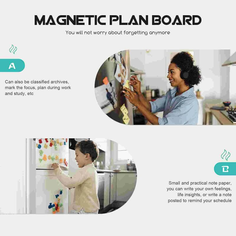 Cozinha Magnetic Whiteboard, Quadro Branco Mensal, Magnet Dry Apagar Calendário
