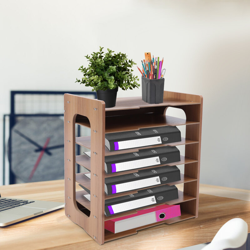 Adjustable File Document Holder Office Desktop Organizer Stable Storage Rack File Organizer