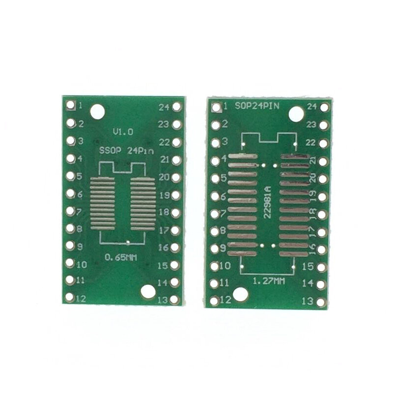 100PCS SOP24 SSOP24 TSSOP24 Patch To In-line Adapter DIP 0.65/1.27mm Sided