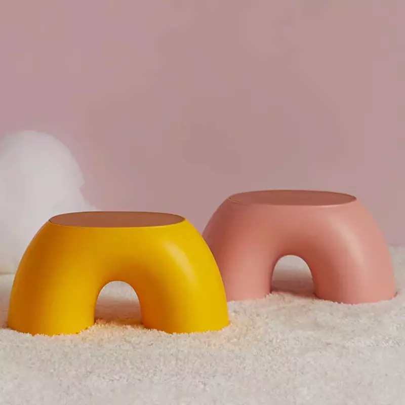 Creative Rainbow Stool Simple Ring Small Bench Home Round Comfortable Stool Durable Non-Slip Shoe Changing Stool Baby Footstool