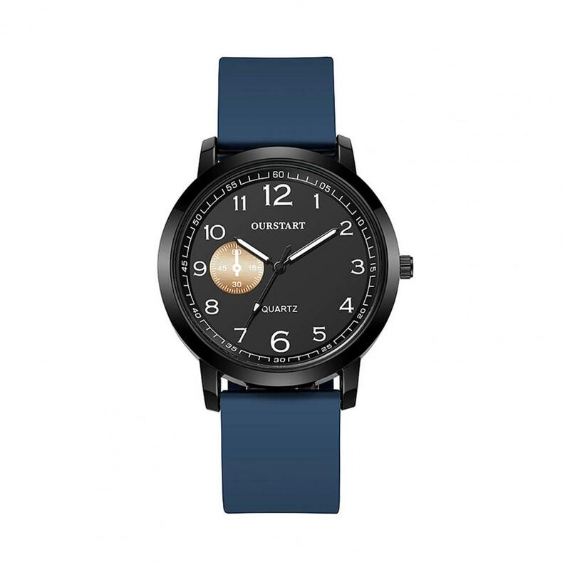 Lässige formelle Outfit-Uhr elegante Herren-Quarzuhr mit formellem Business-Style-Uhr mit Silikon armband für das runde Pendel zifferblatt