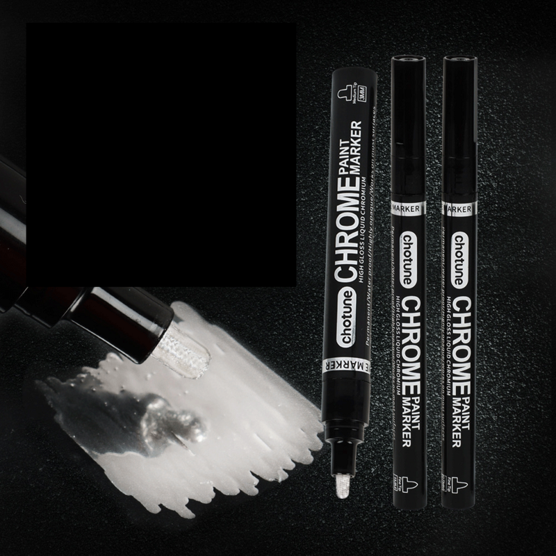 1Pc Spiegel Marker Zilver Marker Vloeibare Pen Art Vloeibare Spiegel Diy Hars Verf Spiegel Chroom Metallic Ambachten Verf pen