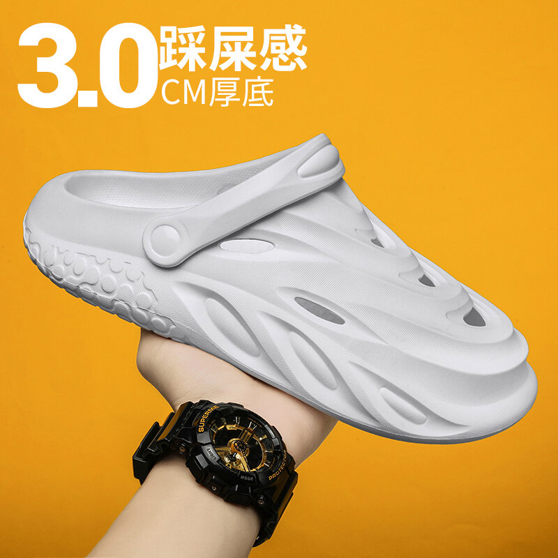 Hot Style Couple's EVA Sandals Slippers Two Ways To Wear Light Comfort Men's Fashion EVA Slipper with Holes Beach Shoe for Men