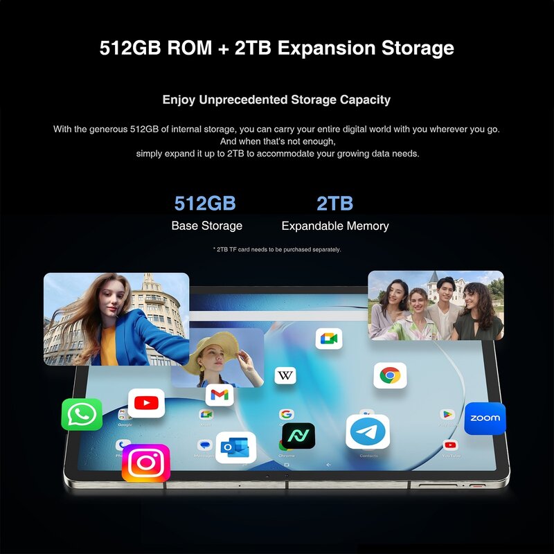 Смартфон DOOGEE T30 на Android 14, восемь ядер, экран 12,4 дюйма, 4 Гб + 20 Гб