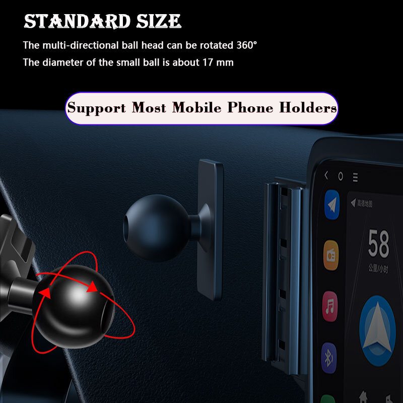 Car Mobile Phone Holder for MG4 EV MG 4 MuLan EH32 2022~2024 360° Rotating Car Mount GPS Bracket Navigation Stand Accessories