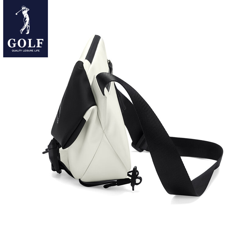 Мужская сумка-почтальонка для гольфа, функциональная рабочая одежда для поездок, сумка почтальона контрастных цветов, вместительная трендовая брендовая сумка на плечо