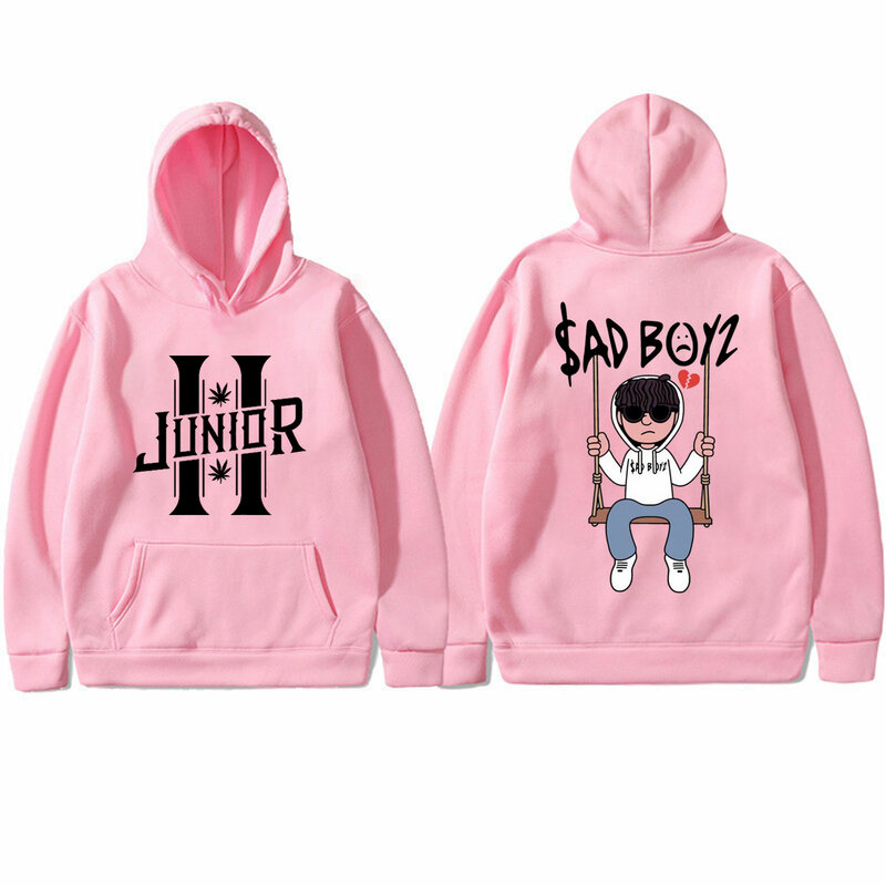 O cantor Junior H Sad Boyz 4 Life Graphic Hoodies, Harajuku Rock Moletons grandes, Homens e Mulheres Moda Tendência, Hip Hop Pullovers