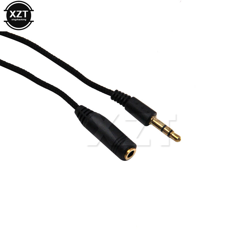 Cable auxiliar de extensión de auriculares para coche, conector macho a hembra, 3,5