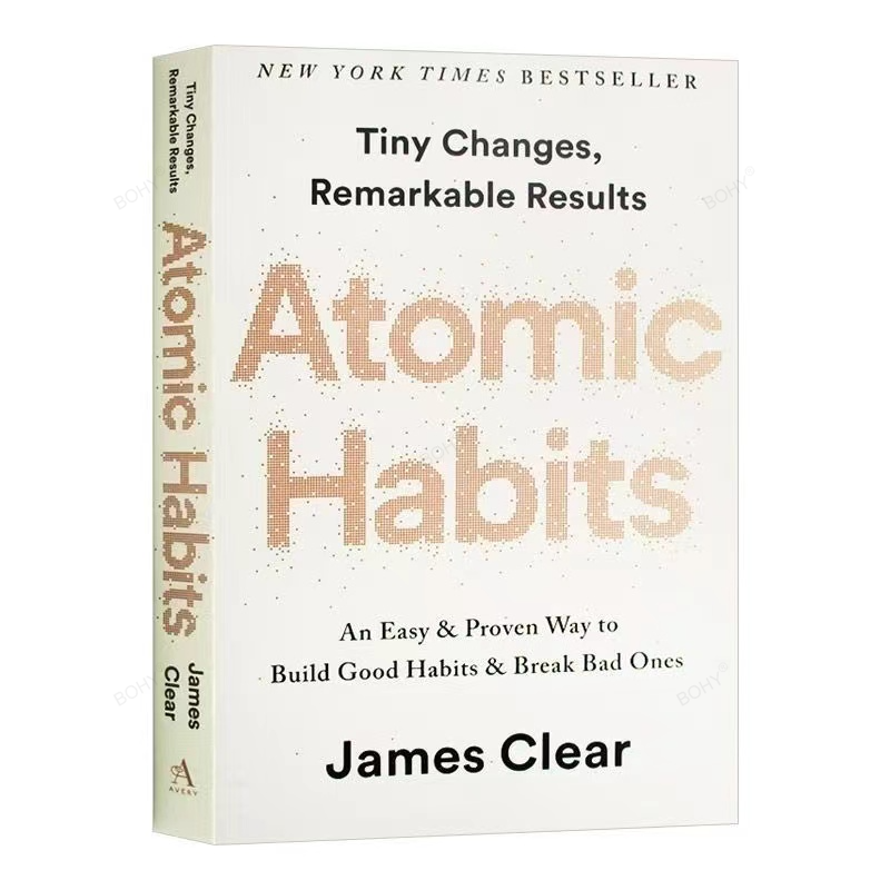 Hábitos atómicos de James Clear, una forma probada fácil de construir buenos hábitos, romper los malos, libros de autogestión