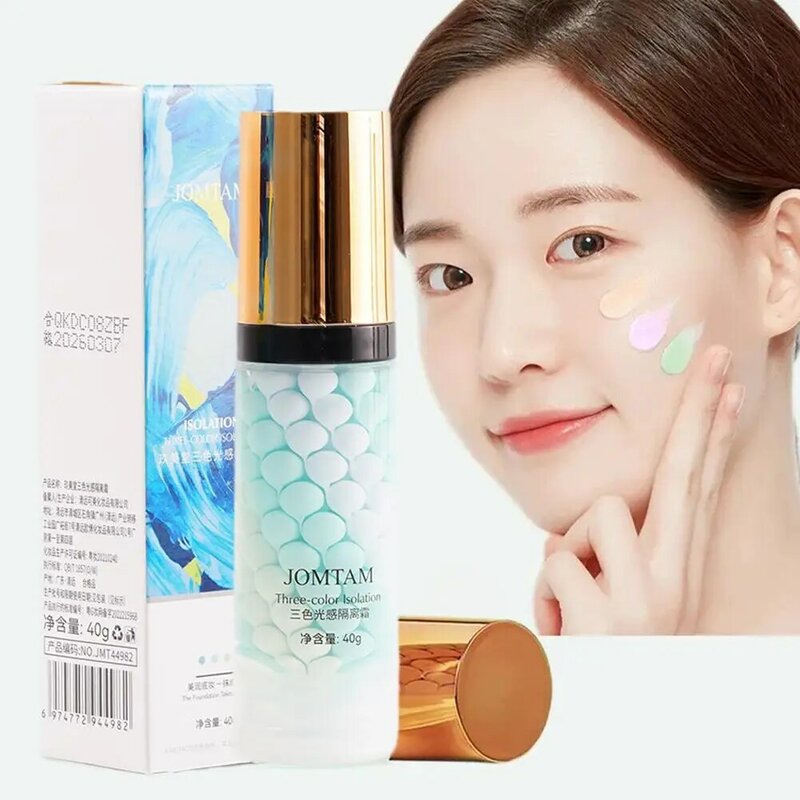 3-Color Isolation Cream Moisturizing Refreshing Makeup Control Cream Skin Facial Primer Concealer Base Oil Brighten Face To C8O1