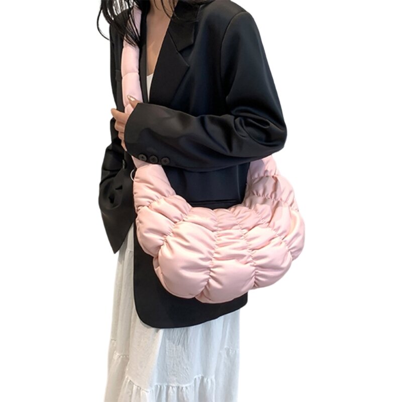 Женская сумка через плечо, однотонная стеганая сумка из искусственной кожи большой емкости