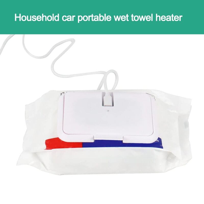 Aquecedor de toalha molhada portátil para lenços umedecidos, aquecedor térmico, mini guardanapo tampa de aquecimento, usb, quente