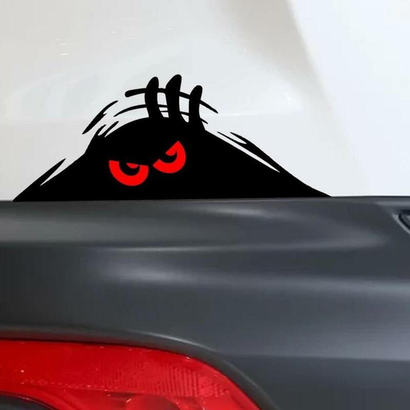 Impermeável Scratch Capa Peeking Adesivo, Auto auto-adesivo, 3D Big Eyes Sticker, Decoração do farol do estilo do carro