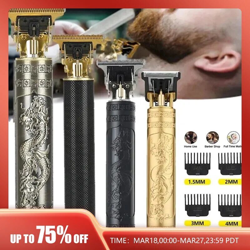 Cortadora de pelo eléctrica USB T9 para hombre, cortadora de pelo recargable, cortadora de barbería, cortadora de barba técnica