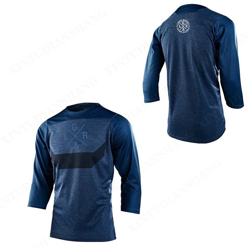 Camiseta holgada de manga 3/4 para hombre, Jersey de resistencia para ciclismo de montaña, DH, todoterreno, motocicleta