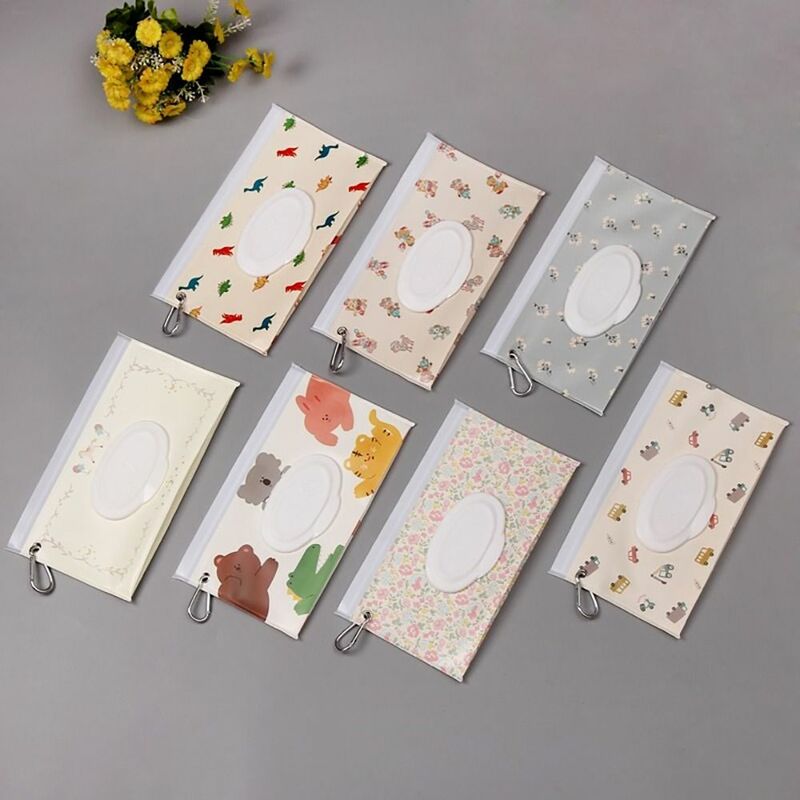 Fashion Cute Stroller Accessories Baby Product Portable Carrying Case Tissue Box Wipes Holder Case Cosmetic Pouch Wet Wipes Bag