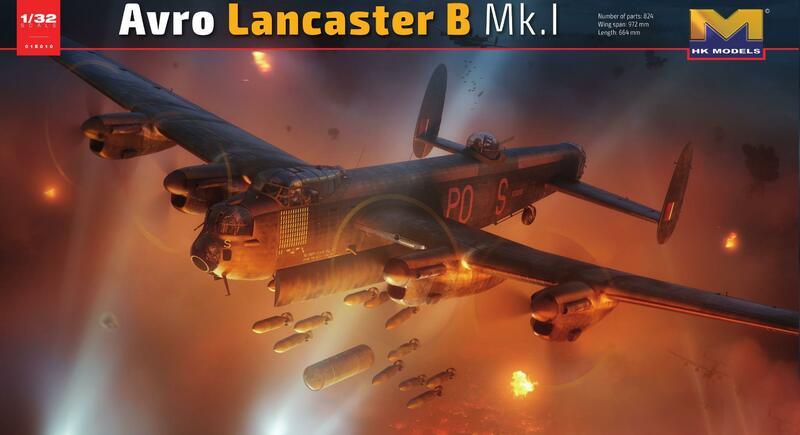 HK Model 01E010 1/32 skala Avro Lancaster B M K.I (model plastik)