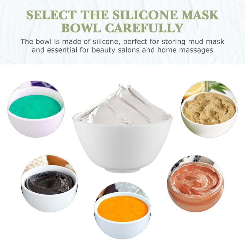 3 szt. Silikonowa maska na twarz miski do mieszania miski Salon kosmetyczny Spa domowy Salon przybory kosmetyczne Spa aplikator do skóry twarzy