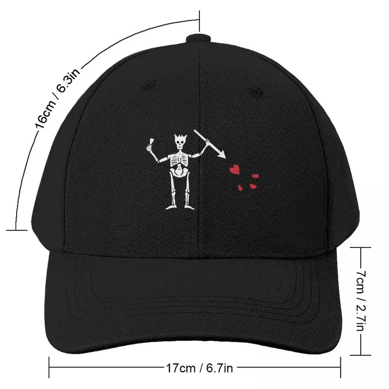 Blackbeard topi bisbol kerangka bendera pria wanita, topi Natal, topi Golf pelindung termal untuk pria dan wanita