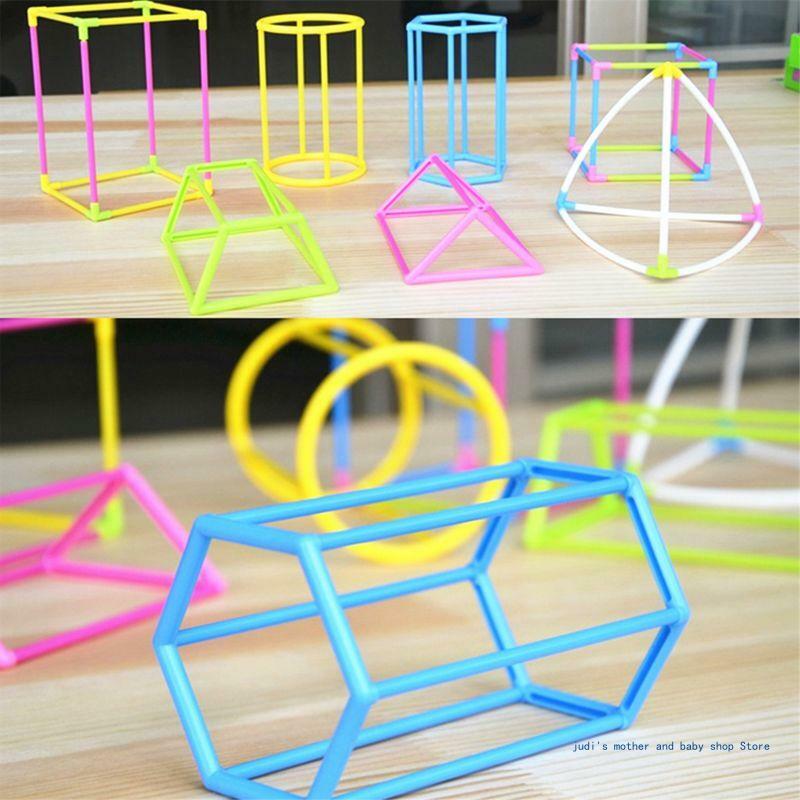 67JC Building Assemble Training Kids Geometry Learning Tool with Interest Math Training School Teaching Aids