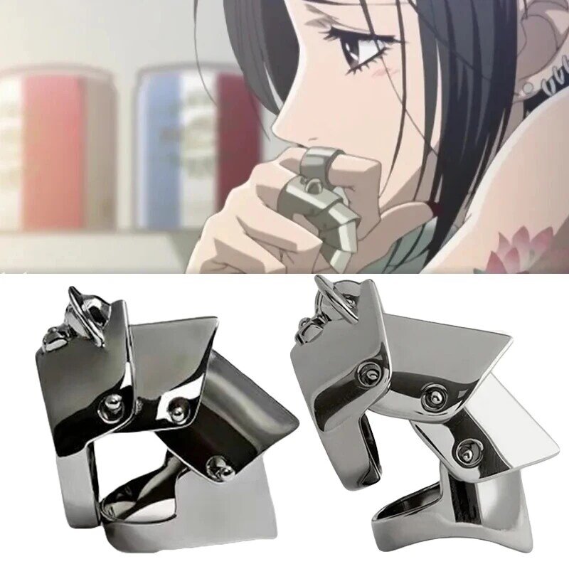 Anime Oosaki Nana Cosplay anello in metallo armatura anello Rock stile Punk anelli congiunti mobili accessori regalo gioielli moda Unisex