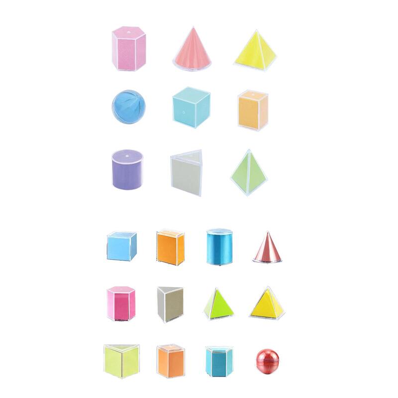Juguetes Montessori de formas geométricas 3D para niños, formas geométricas, sólidos