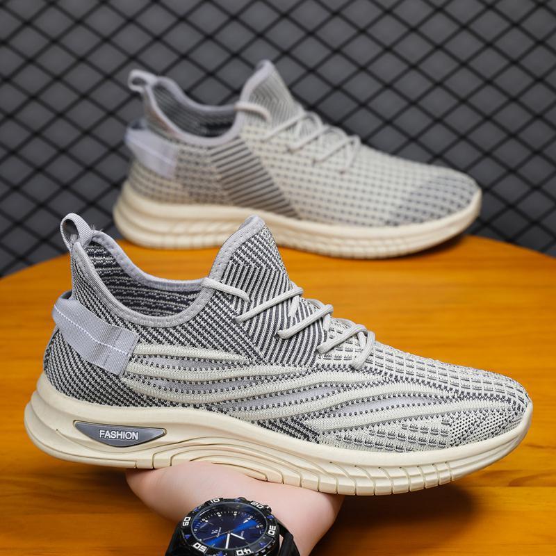 Men's Shoes 2023 New Autumn Shock Absorption Running Junior High School Students Men Leather Surface Sneakers