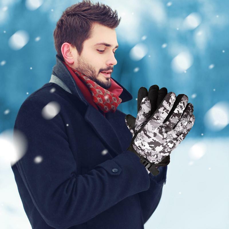 Лыжные перчатки, зимние теплые водонепроницаемые и дышащие перчатки для снега, мотоциклетные перчатки для холодной погоды, для мужчин, женщин, взрослых и детей