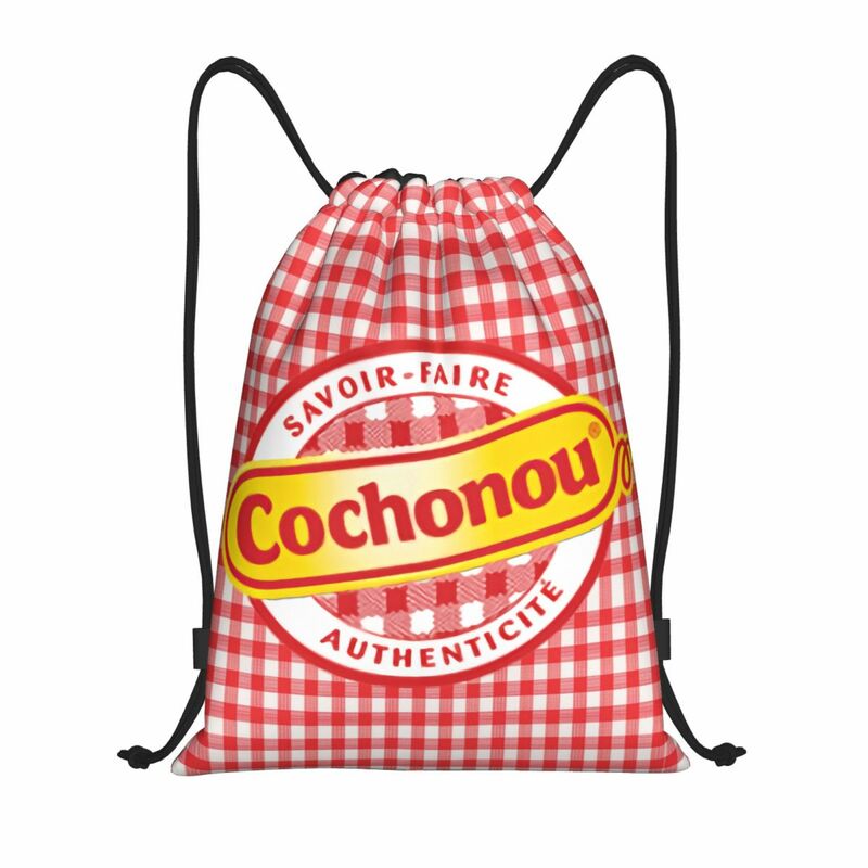 Benutzer definierte Cochonou Saucisson Wurst Kordel zug Tasche Männer Frauen leichte Sport Gym Aufbewahrung rucksack