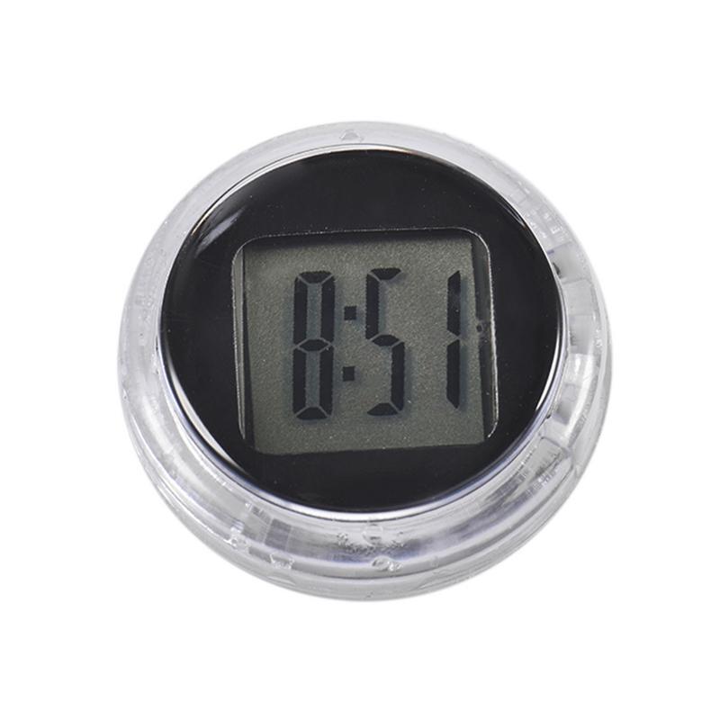 Reloj autoadhesivo LCD para coche, Mini reloj Digital para Salpicadero con pantalla de día
