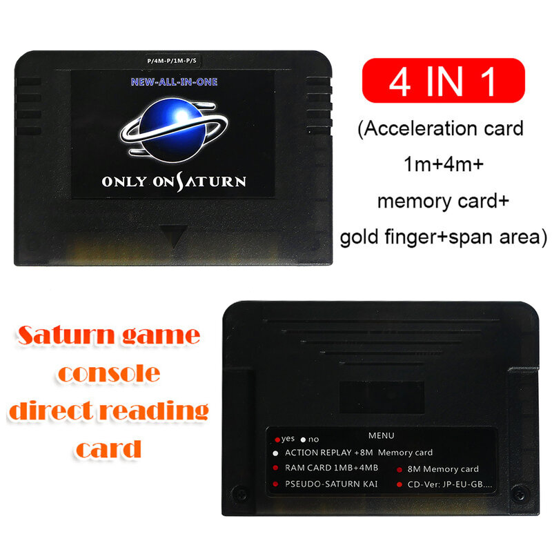 Sega-tarjeta de juegos Saturn todo en uno, pseodo-saturn KAI, pseodo-kai 6.274, repetición de acción, memoria de 4MB/8MB, aceleración de lectura directa