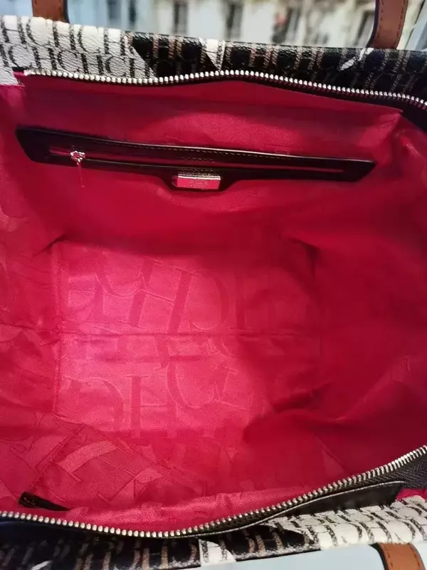 CHCH HCHC-Couro Genuíno Cross-Body Tote Bag Portátil, Uma Bolsa de Ombro, Super Capacidade Bolsa, Gg, Qualidade Superior, Novo, 2022
