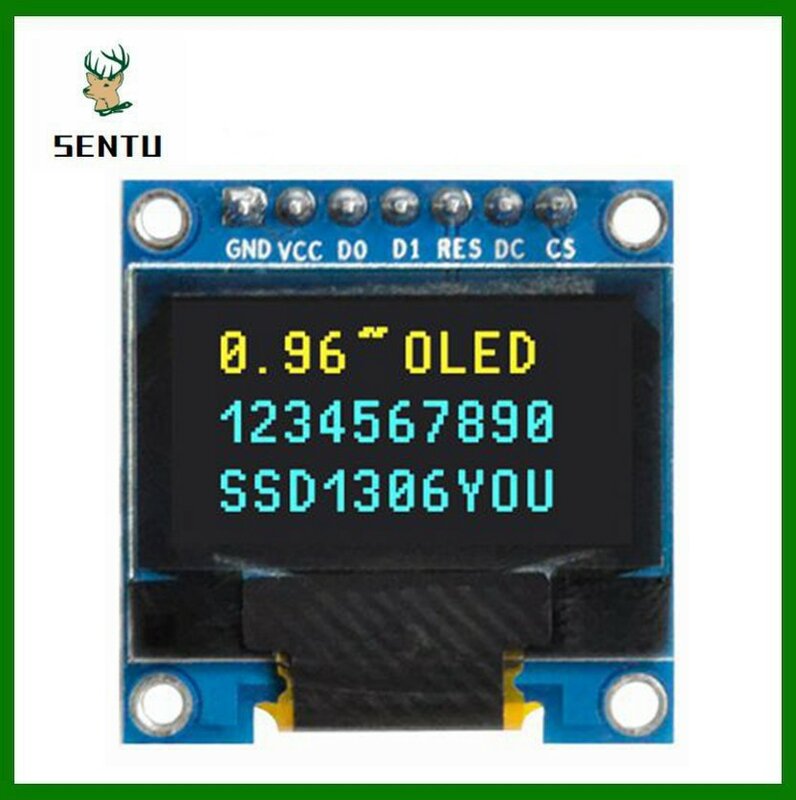 0. 96-calowy moduł biały wyświetlacz szeregowego IIC 128 x64 I2C SSD1306 12864 plansza LCD GND VCC SCL SDA 0.96 "dla Arduino czarny