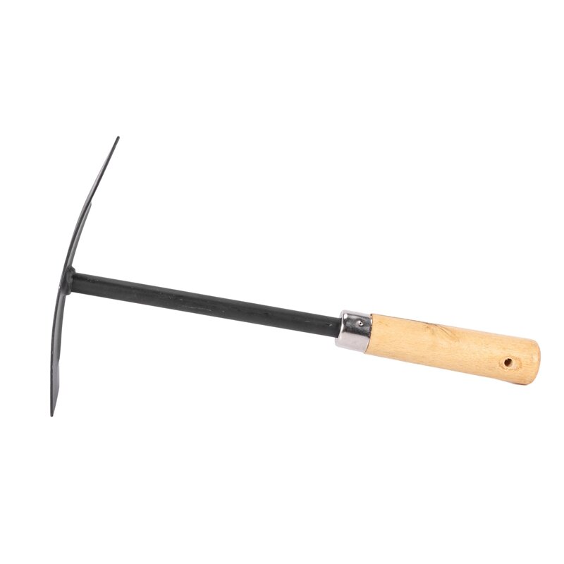 2X металлическая деревянная ручка ручной садовый инструмент, копающая погрузка, черный