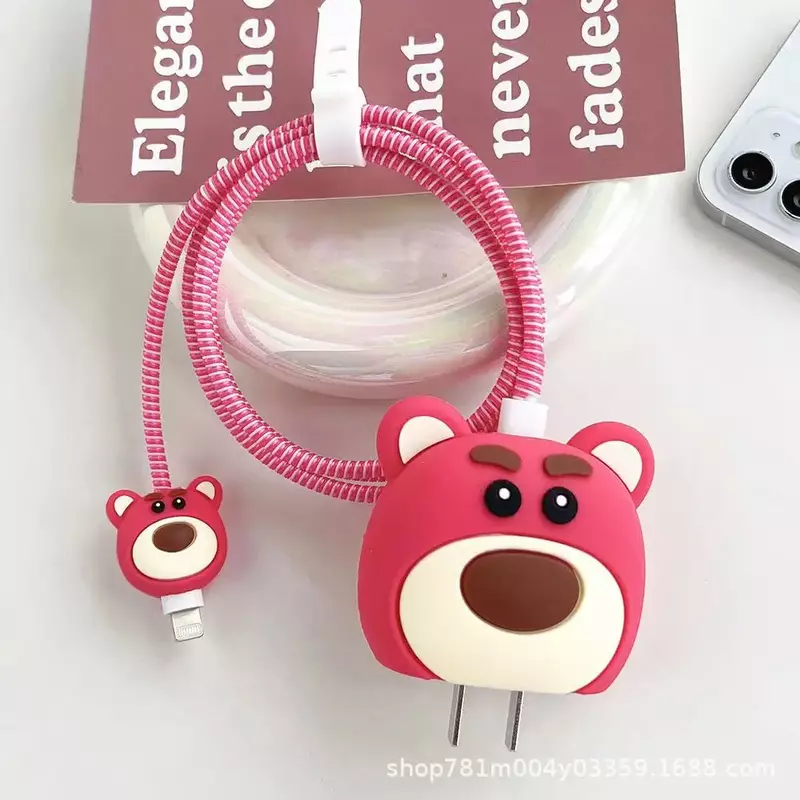 MINISO Sanrio Anime Hello Kitty Kuromi  Accessories Anti-Bite Protective Winder Cable for IPhone Charger Protective Cover Gift