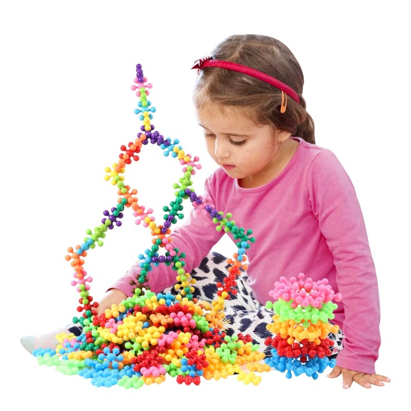 Bloco de labirinto criativo neve discos construção brinquedo quebra-cabeça bloco menino menina festa favor