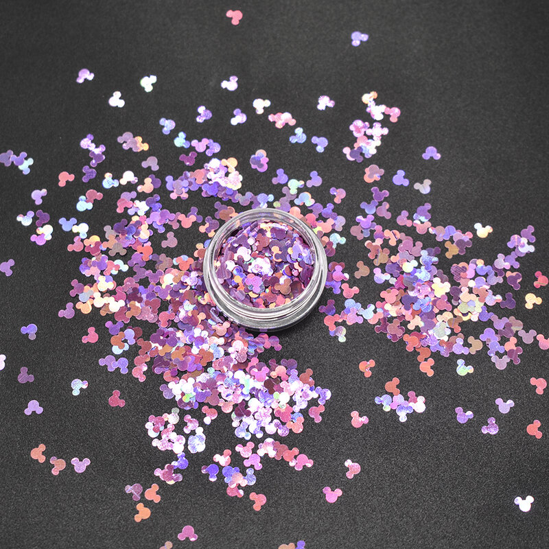 10กรัม/ถุง4มม.Mini Mouse Heart Confetti เล็บ Glitter Sequins งานฝีมือเล็บตกแต่งศิลปะ Paillettes เลื่อม DIY เย็บอุปกรณ์เสริม