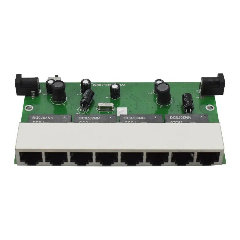 Fuente de alimentación personalizada, interruptor PoE inverso con VLAN, 10/100Mbps, 24V, 8 puertos RJ45