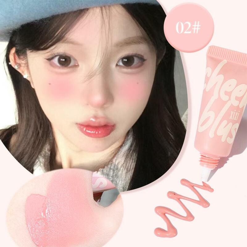 2 in 1 Liquid Blush Cream Eyeshadow Velvet Matte Pink Brightens Makeup Smudge Contour Natural To Tint Easy Cheek Face Blush K3D0